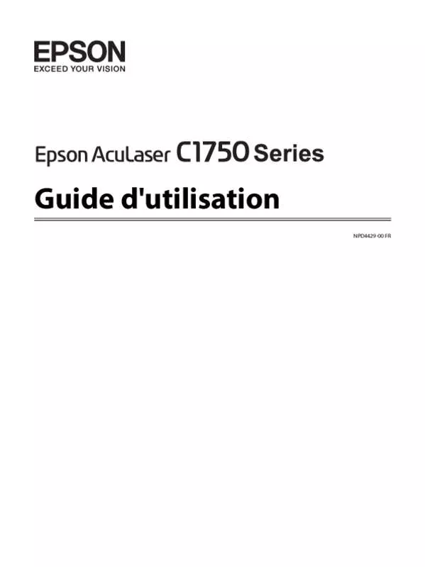 Mode d'emploi EPSON ACULASER C1750