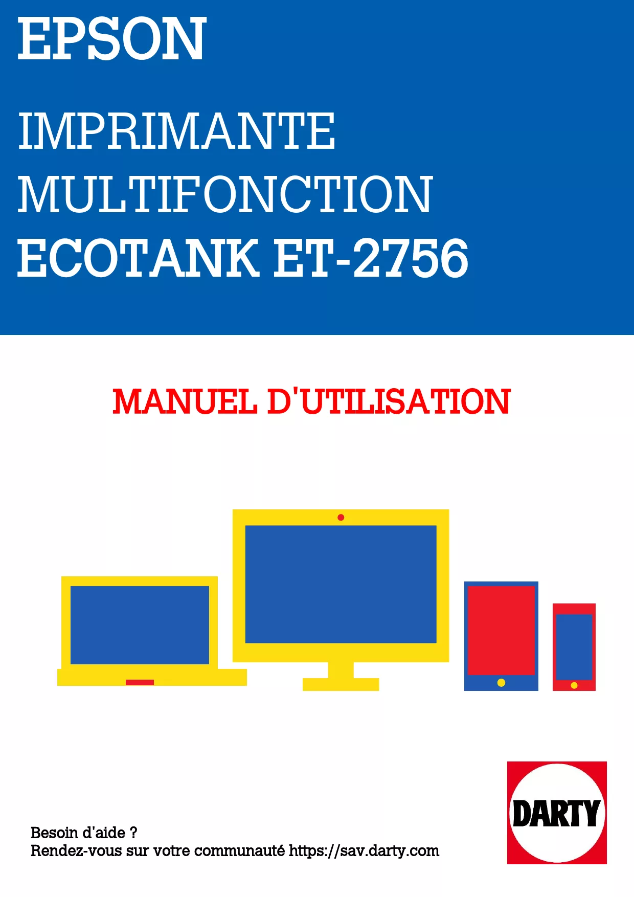 Mode d'emploi EPSON ECOTANK ET-2756