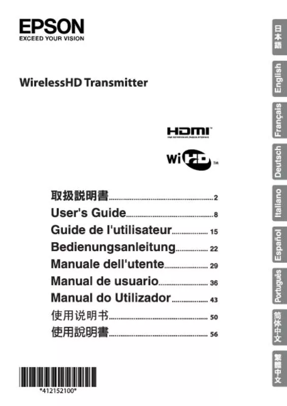 Mode d'emploi EPSON EH-TW8000