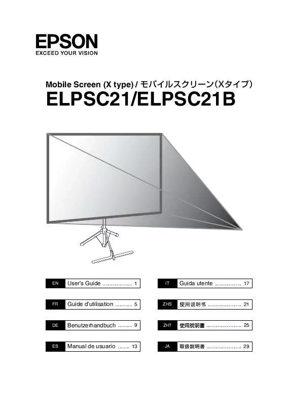 Mode d'emploi EPSON ELPSC21