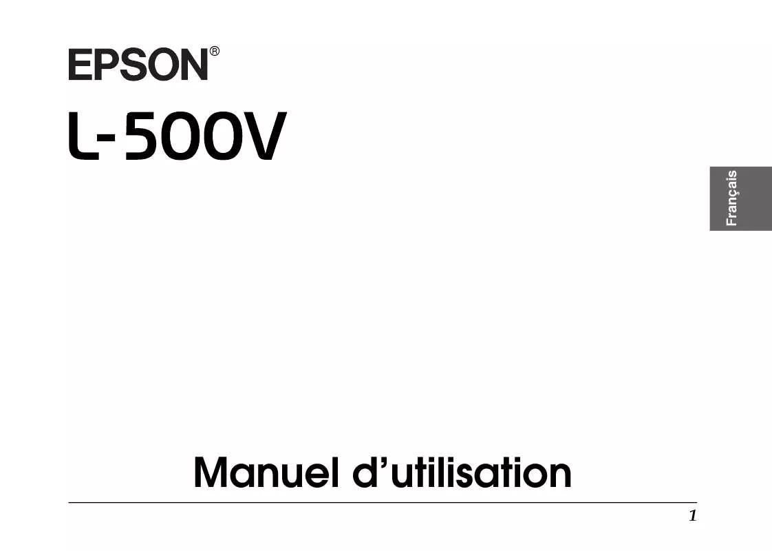 Mode d'emploi EPSON L-500V