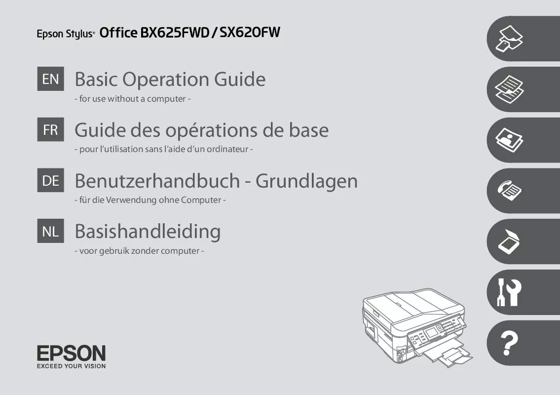 Mode d'emploi EPSON OFFICE SX620FW