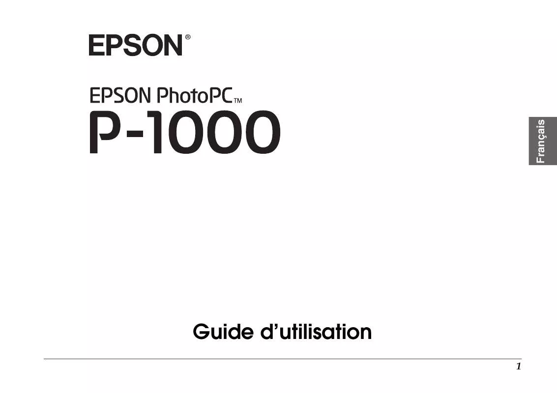 Mode d'emploi EPSON P-1000