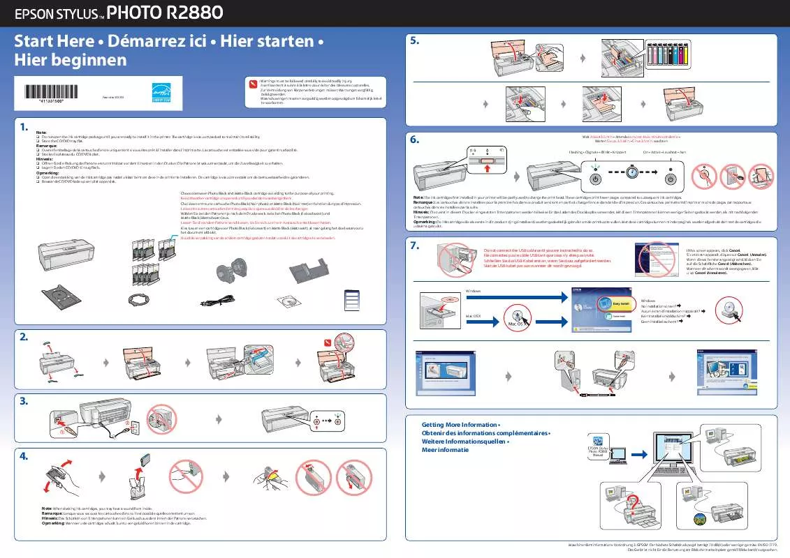 Mode d'emploi EPSON PHOTO R2880