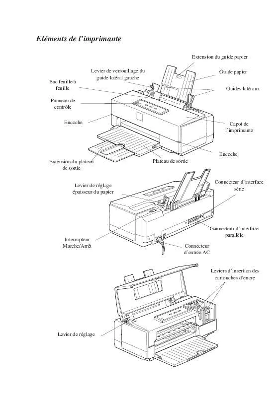 Mode d'emploi EPSON STYLUS COLOR 500