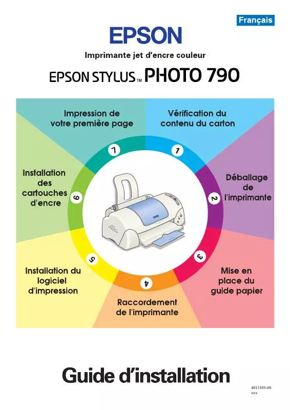 Mode d'emploi EPSON STYLUS PHOTO 790