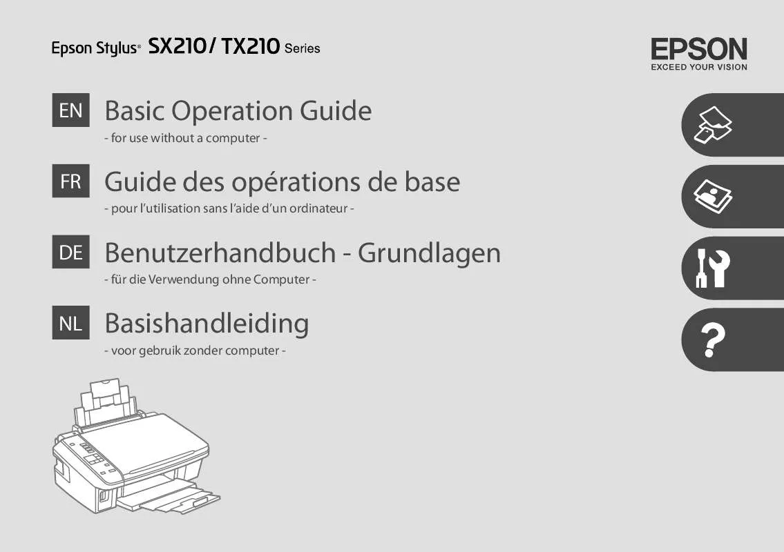 Mode d'emploi EPSON STYLUS TX219