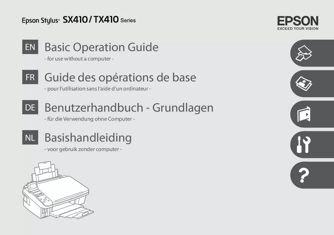 Mode d'emploi EPSON STYLUS TX419