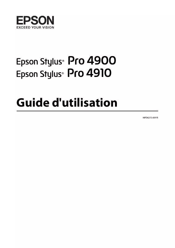 Mode d'emploi EPSON STYLUS 4900