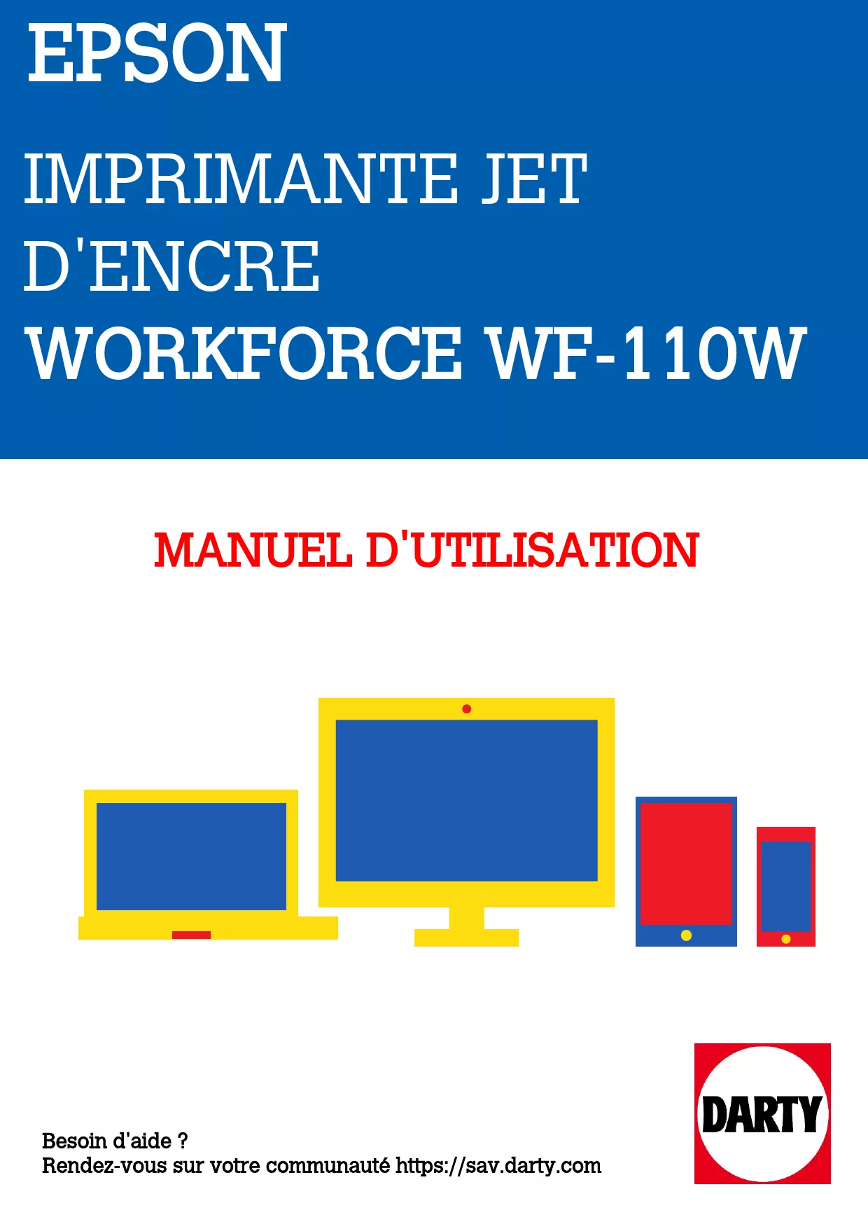 Mode d'emploi EPSON WF-110W WORKFORCE