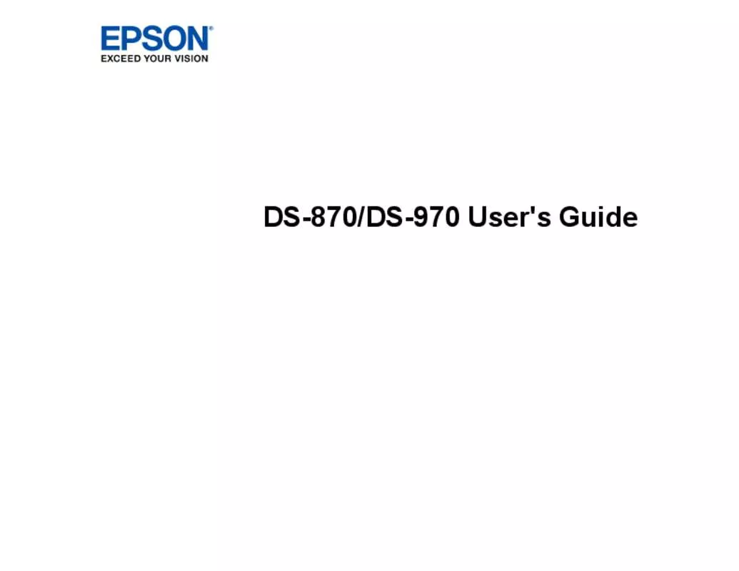 Mode d'emploi EPSON WORKFORCE DS-870