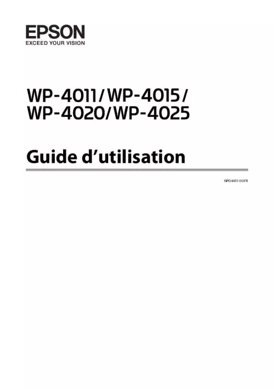 Mode d'emploi EPSON WORKFORCE PRO WP-4025DW