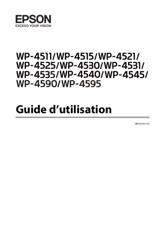 Mode d'emploi EPSON WP-4595DNF