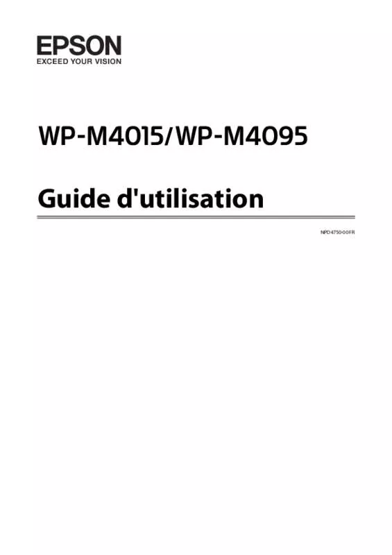 Mode d'emploi EPSON WP-M4015DN