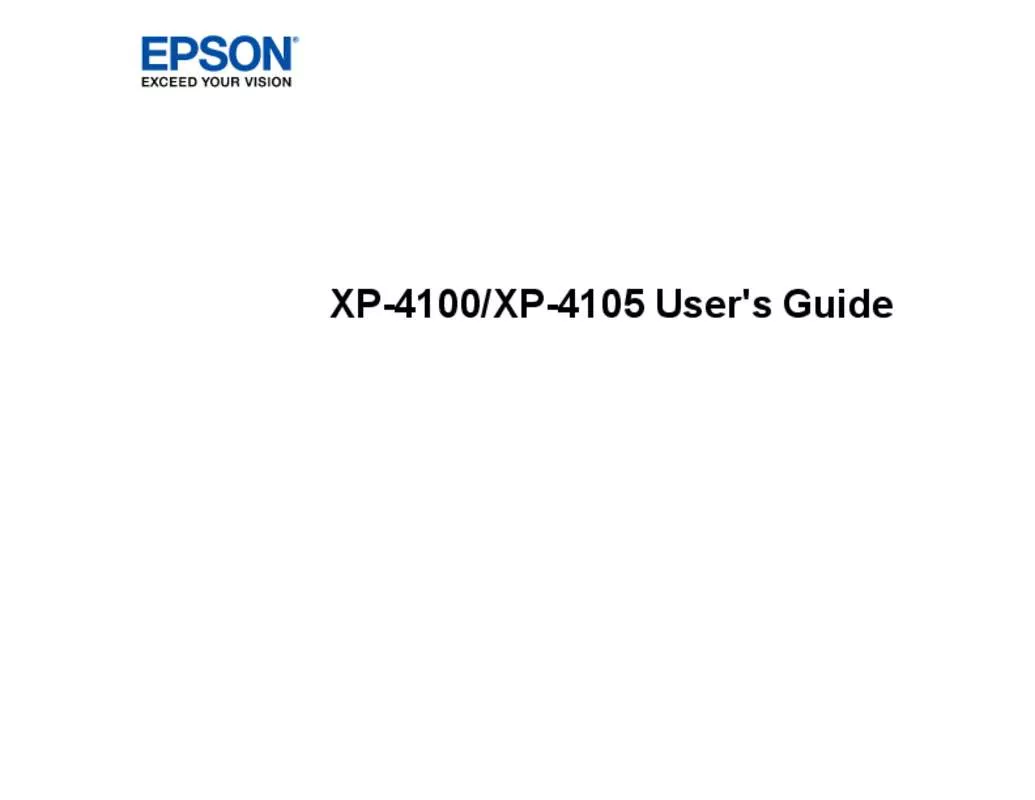 Mode d'emploi EPSON XP 4105