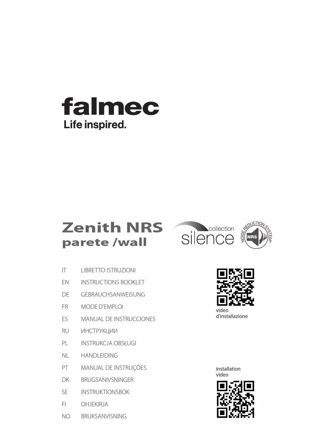 Mode d'emploi FALMEC ZENIT