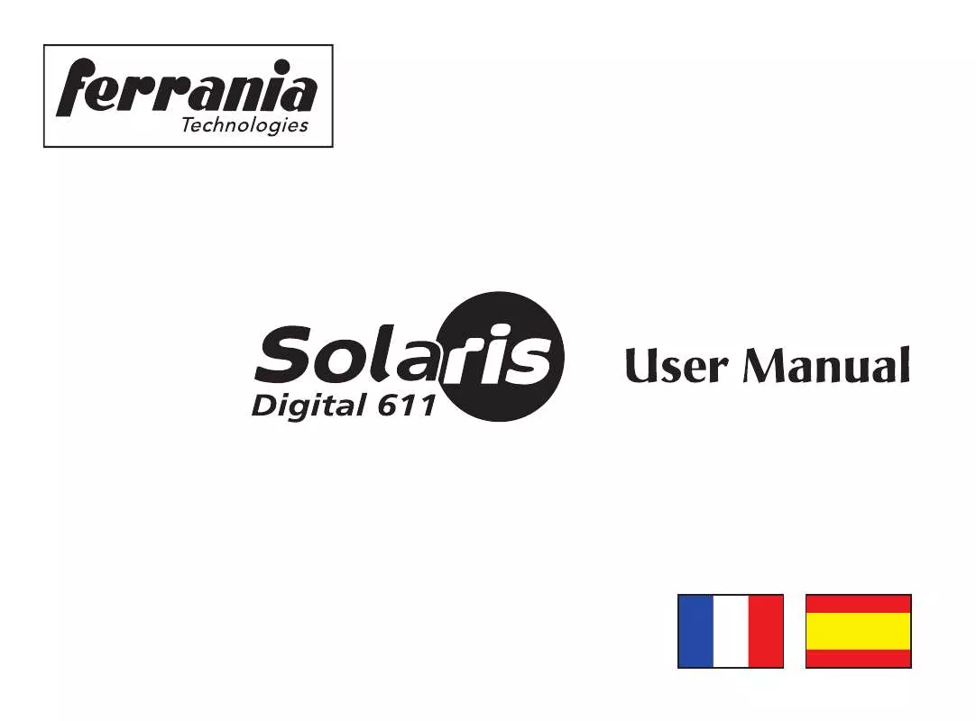 Mode d'emploi FERRANIA SOLARIS DIGITAL 611