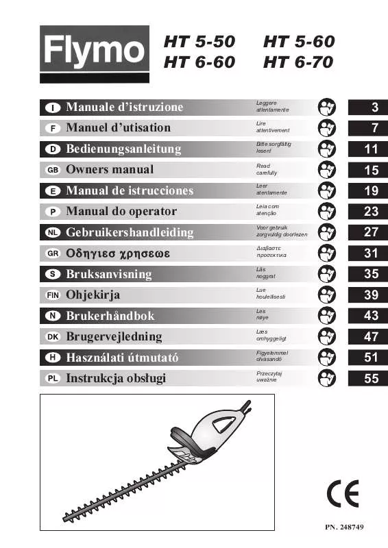 Mode d'emploi FLYMO HT5-50