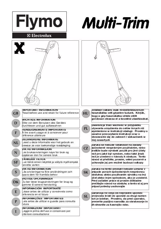 Mode d'emploi FLYMO MULTITRIM 300DX