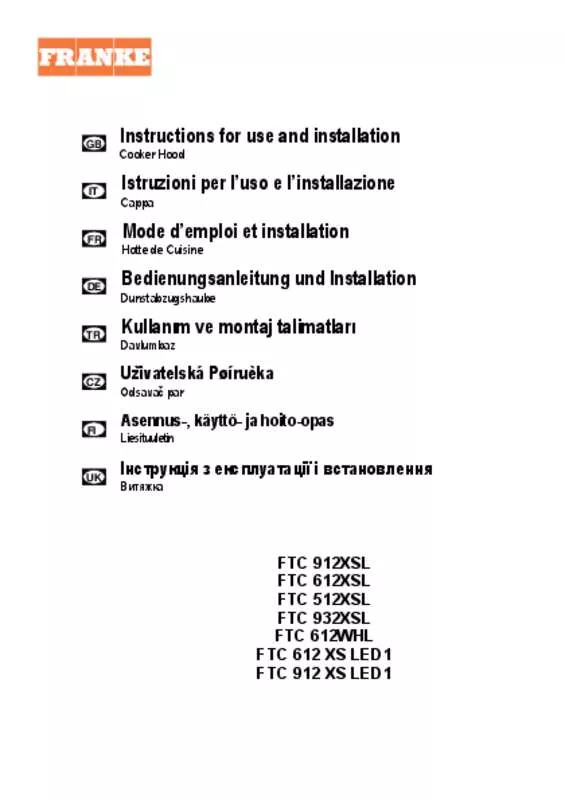 Mode d'emploi FRANKE 487702