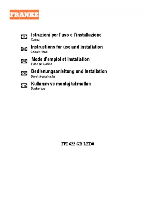 Mode d'emploi FRANKE FFI622GR