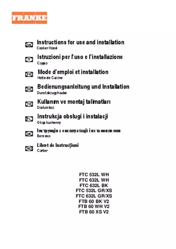 Mode d'emploi FRANKE FTC6032GRXS