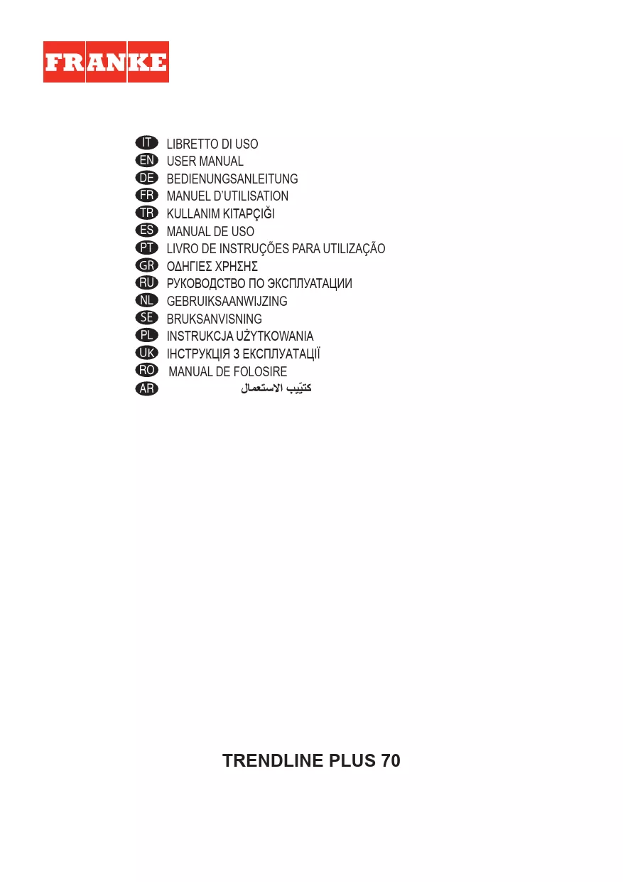 Mode d'emploi FRANKE TREND LINE