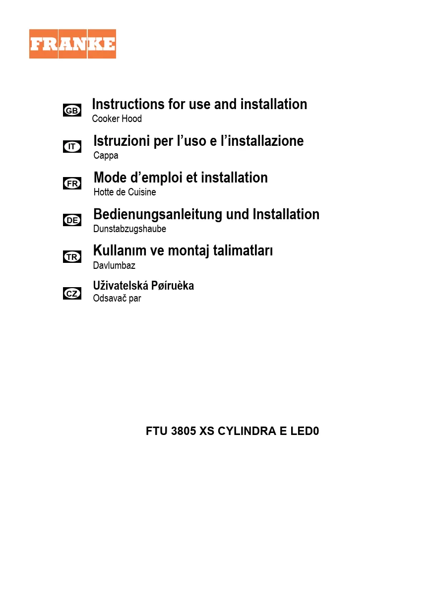 Mode d'emploi FRANKE TURN FTU 3805 XS