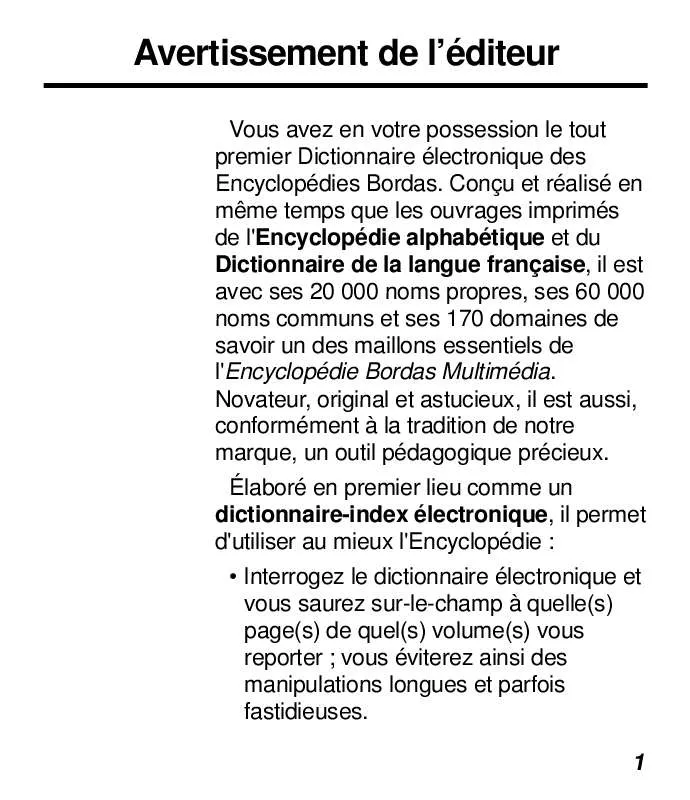 Mode d'emploi FRANKLIN R-2001