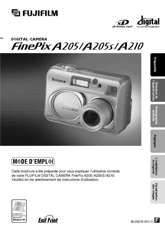 Mode d'emploi FUJIFILM A205S