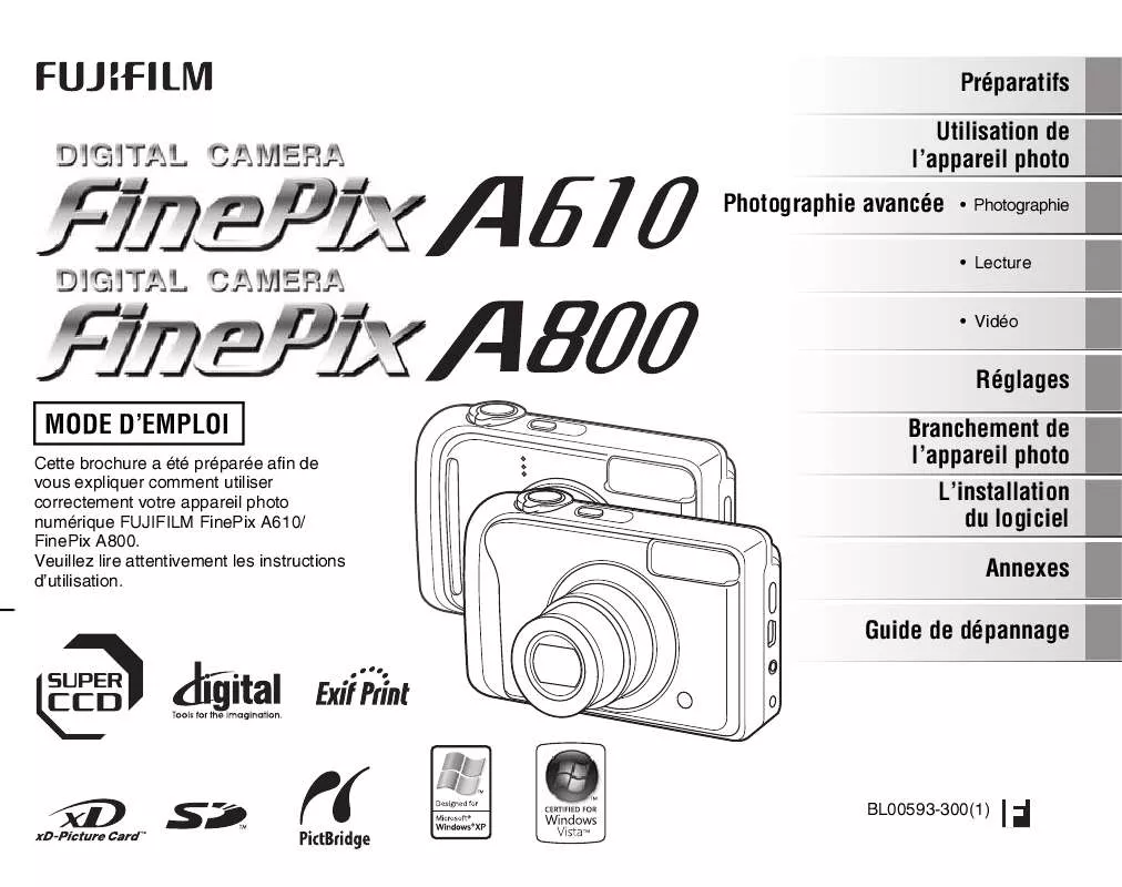 Mode d'emploi FUJIFILM A610