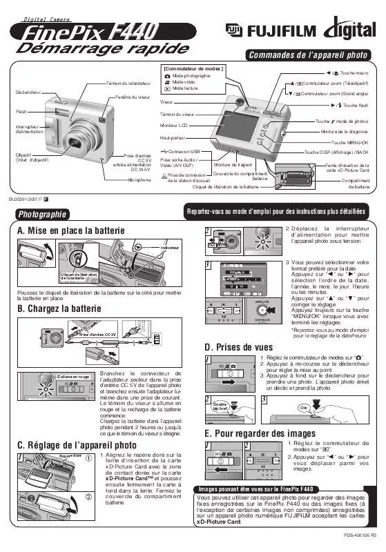 Mode d'emploi FUJIFILM F440