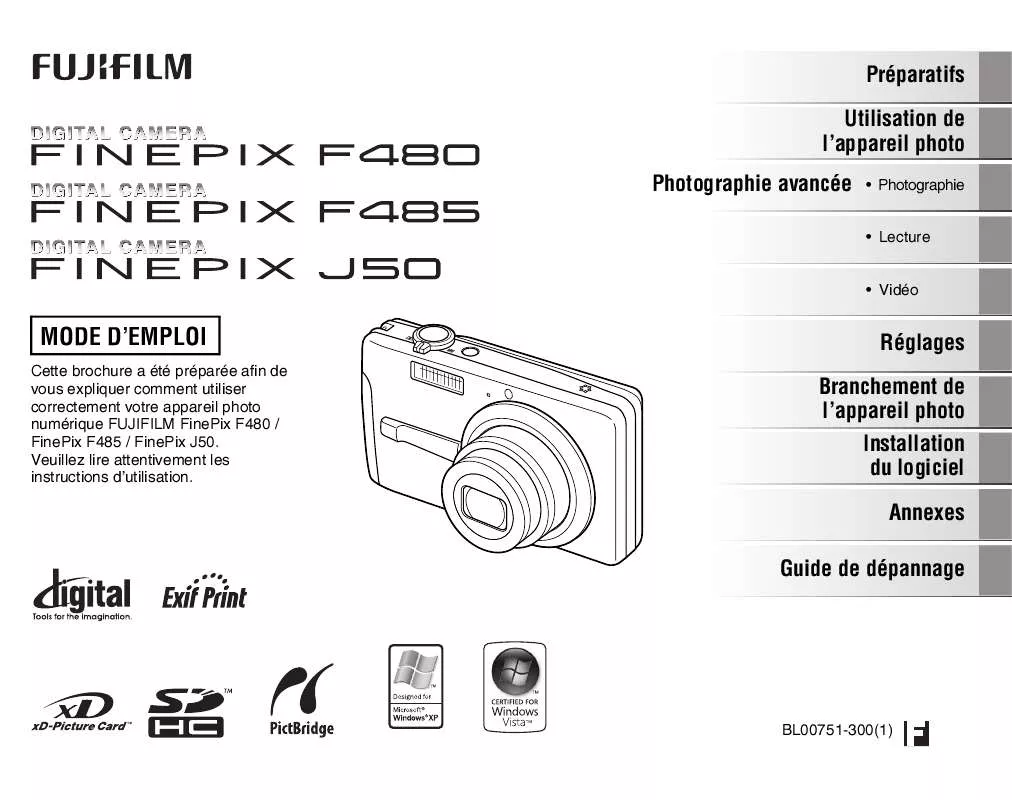 Mode d'emploi FUJIFILM FINEPIX F485