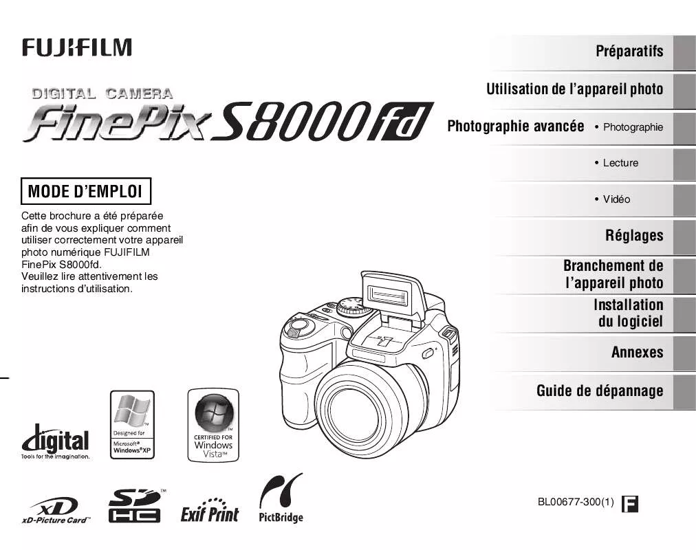 Mode d'emploi FUJIFILM FINEPIX S8000 FD