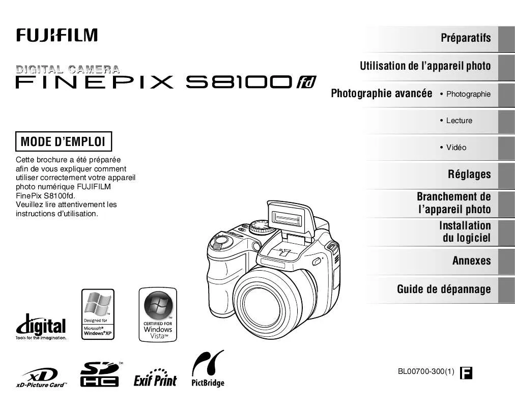 Mode d'emploi FUJIFILM FINEPIX S8100FD