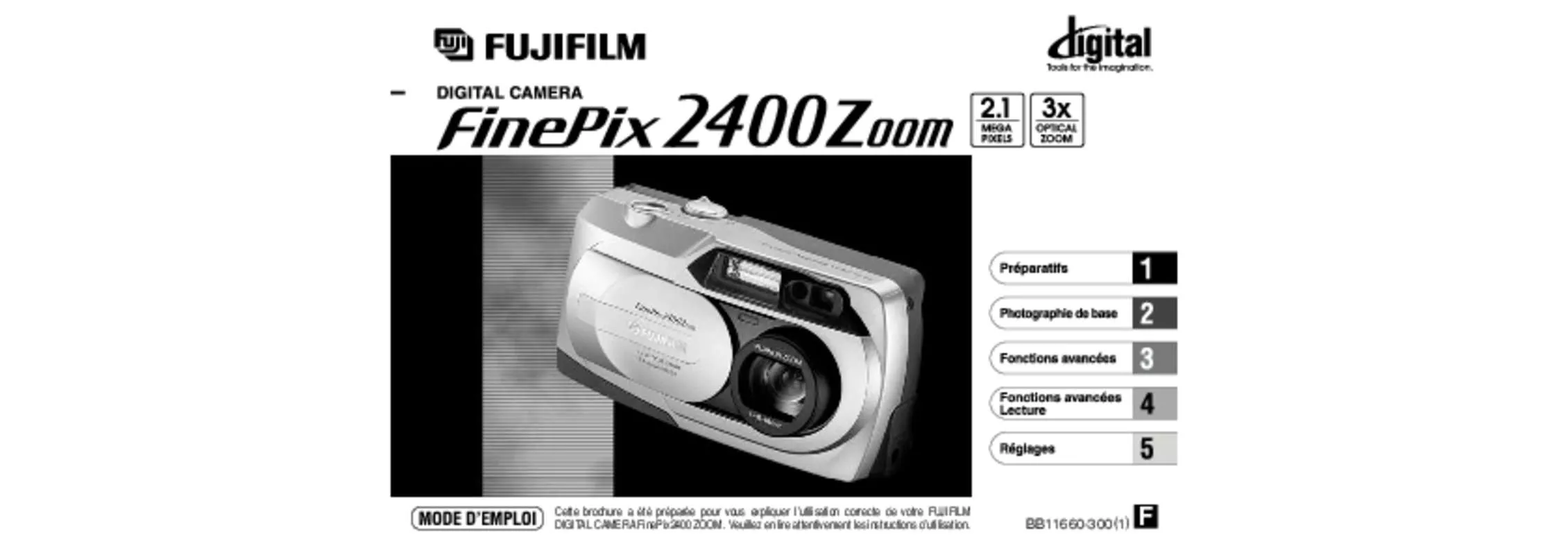 Mode d'emploi FUJIFILM FINEPIX 2400