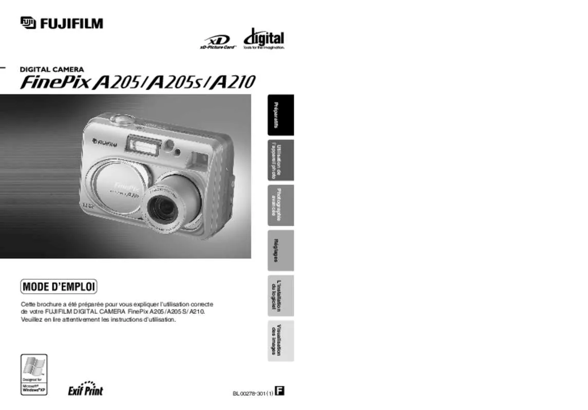 Mode d'emploi FUJIFILM FINEPIX A205S