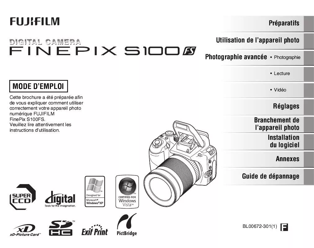 Mode d'emploi FUJIFILM FINEPIX S100FS