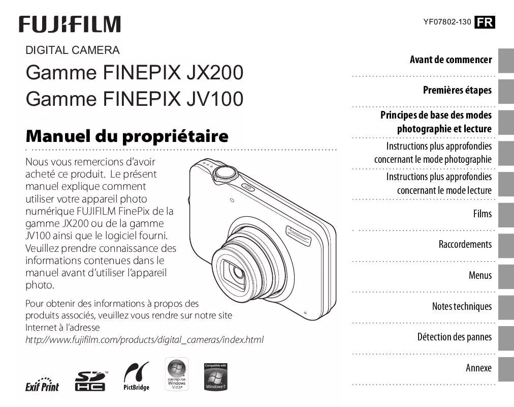 Mode d'emploi FUJIFILM JX200