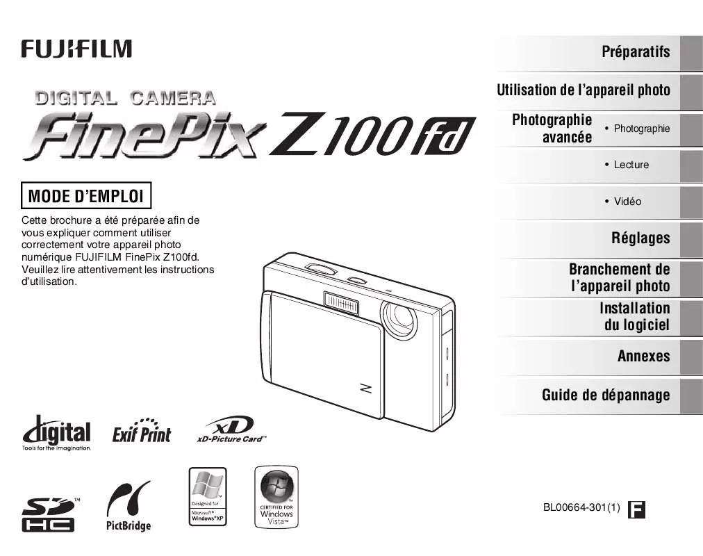 Mode d'emploi FUJIFILM Z100FD