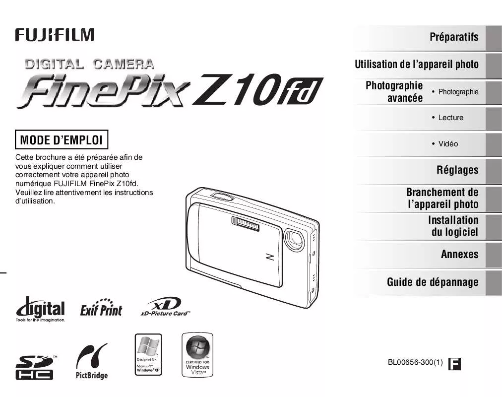 Mode d'emploi FUJIFILM Z10FD