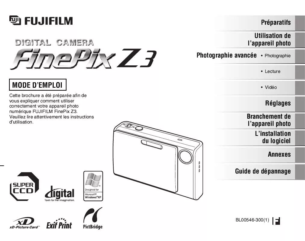 Mode d'emploi FUJIFILM Z3