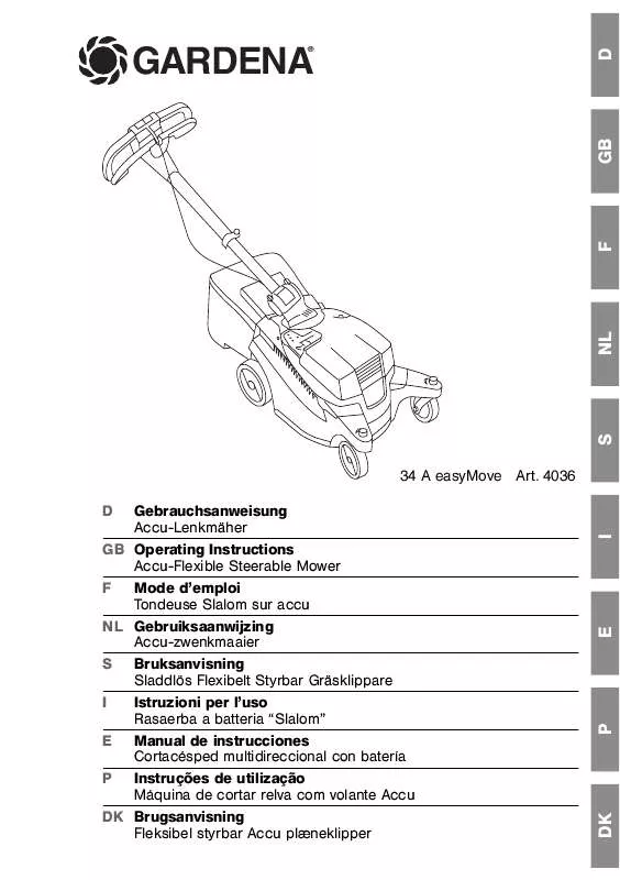 Mode d'emploi GARDENA 34 A