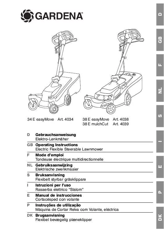 Mode d'emploi GARDENA 34 E