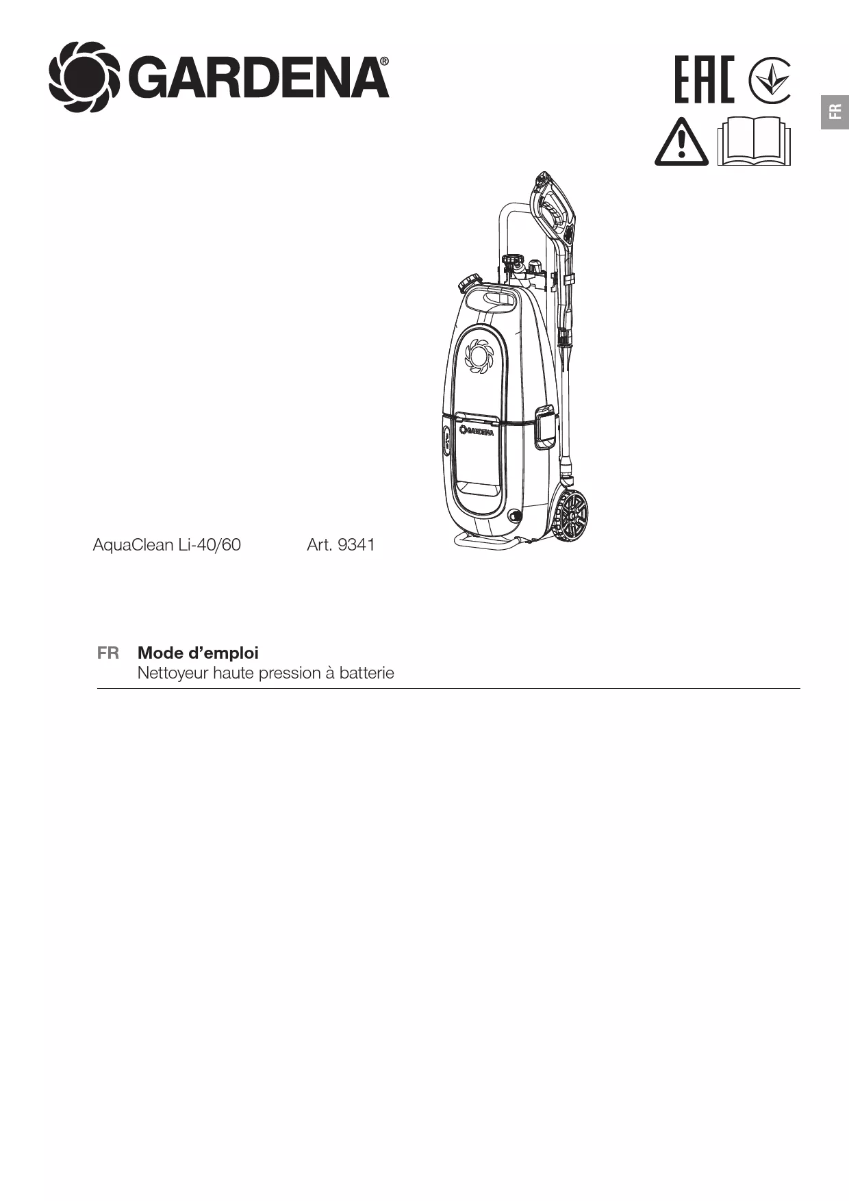 Mode d'emploi GARDENA AQUACLEAN