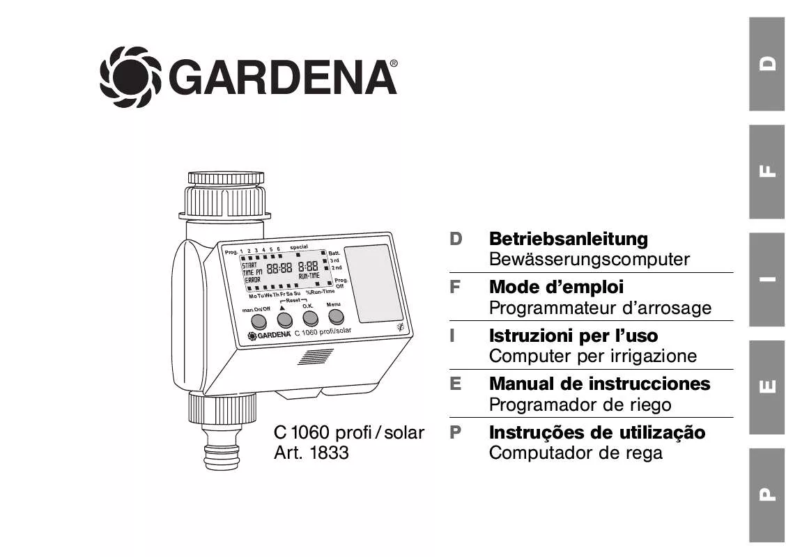 Mode d'emploi GARDENA C1060 PROFI