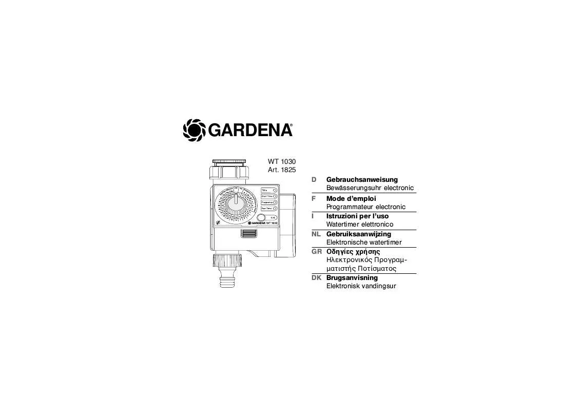 Mode d'emploi GARDENA WT 1030