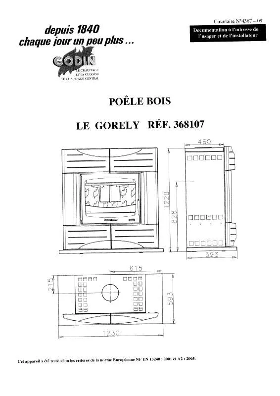 Mode d'emploi GODIN 368107 GORELY