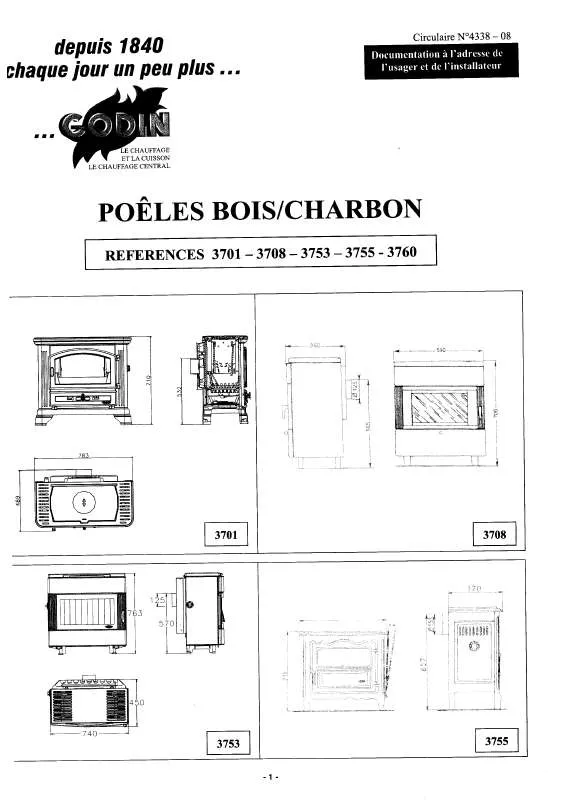 Mode d'emploi GODIN 3701