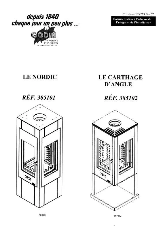 Mode d'emploi GODIN 385102 CARTHAGE